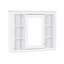 Armoire de rangement de salle de bain avec miroir, 35 po x 27,5 po, polyvalente, charnières réglables à fermeture en douceur-52897116