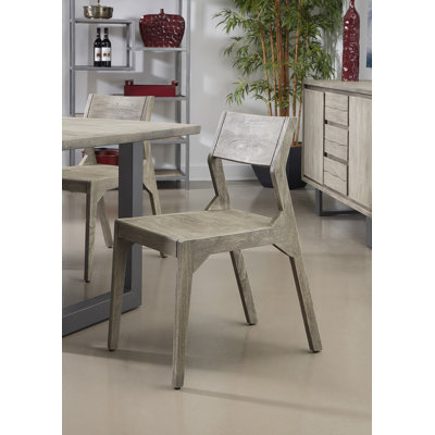 Ambriz 18.5" H Acacia Side Chair