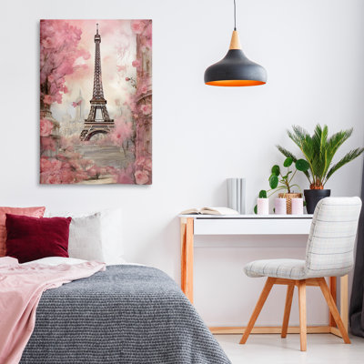 Toile fleurie Paris City View, design par Creative Studio