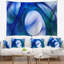 Tapisserie fractale bleu mystic abstract-28495518