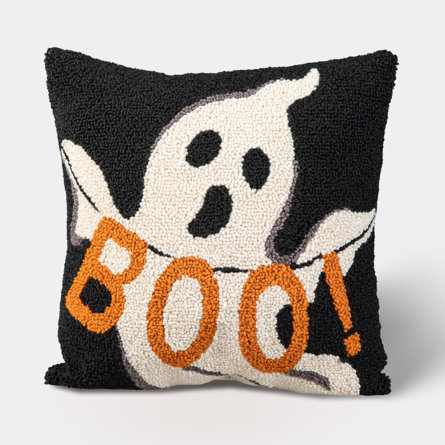 Boo! ghost throw pillow