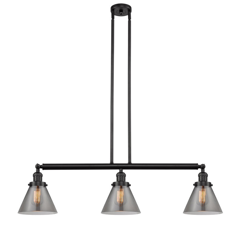 Morgan 3 - Light Kitchen Island Pendant, Plated Smoke, Oil Rubbed Bronze, No Bulb Included