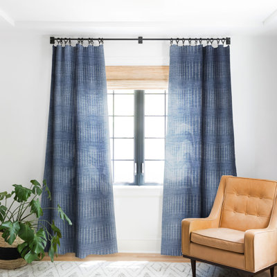 Holli Zollinger Petra Boho Denim 1pc Blackout Window Curtain Panel