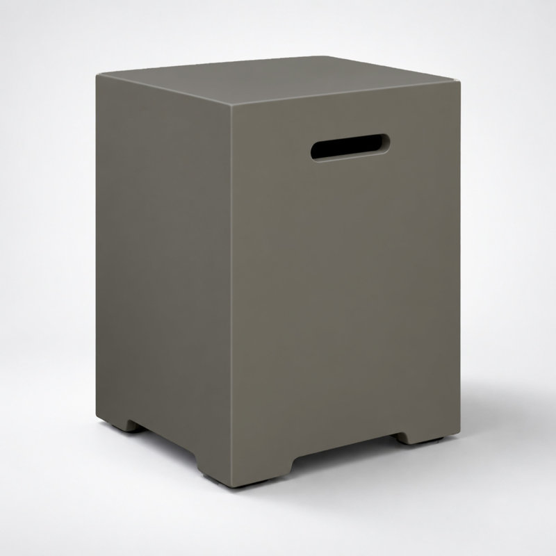 Table d'appoint Aprethik pour réservoir de propane de 20 lb avec poignées, Gris