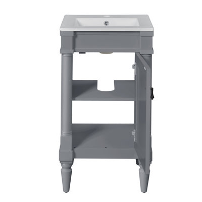 Meuble-lavabo moderne de 18 pouces avec lavabo