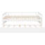 Lit de jour blanc avec lit gigogne escamotable, structure simple en bois massif, très grand lit gigogne extensible, lattes à circulation d'air-961810974