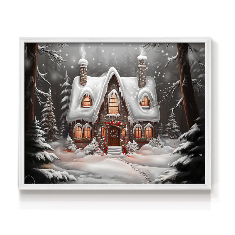 Art de Noël - CMxxxxi - reproduction encadrée - réversible, H 22 po x l 28 po, Blanc