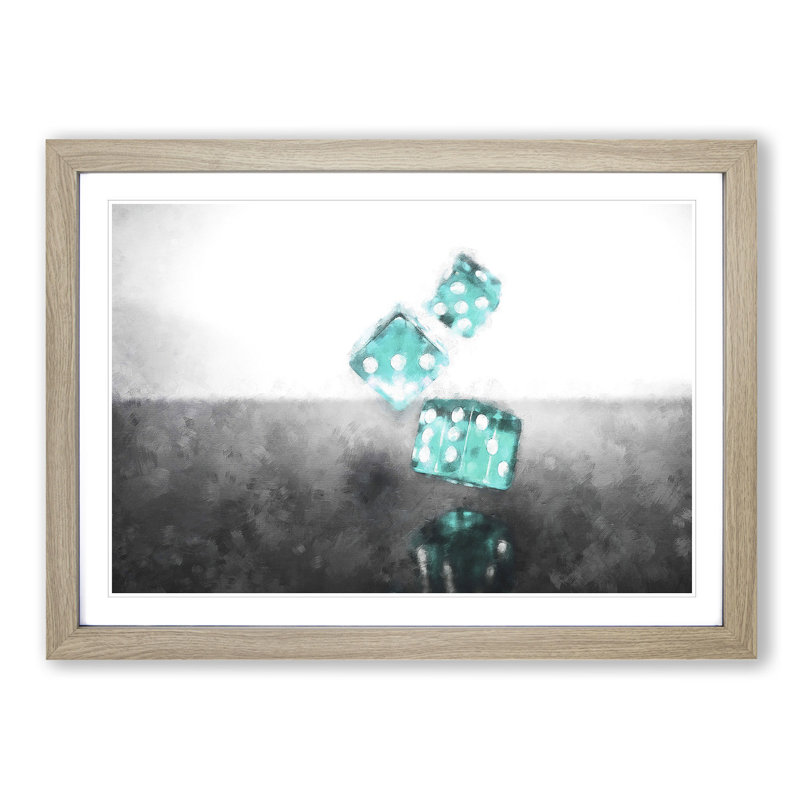 Roll of the Dice - Framed Print, 45cm H x 63cm W x 2cm D, Oak Framed