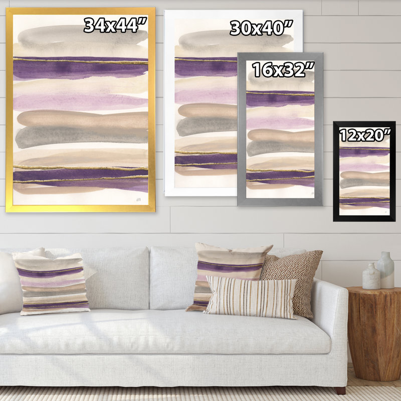 « shape of glam purple », reproduction d’image sur toile, H 46 po x l 36 po x P 1,5 po, Cadre noir