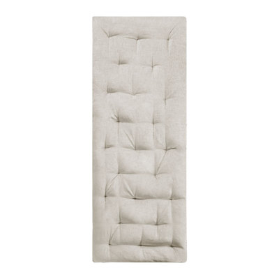 Poly Chenille Lounge Floor Pillow Cushion Ivory 27" X 74"