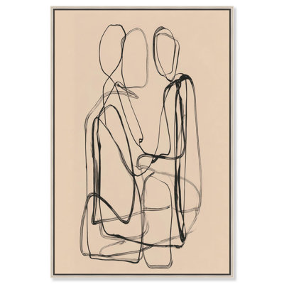 Embrace of Lines III Canvas Line Wall Decor by Art Remedy