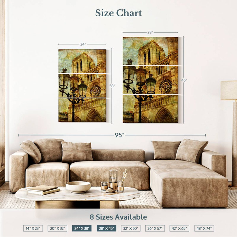 Nicci Vintage Notre Dame, H 38 po x l 24 po