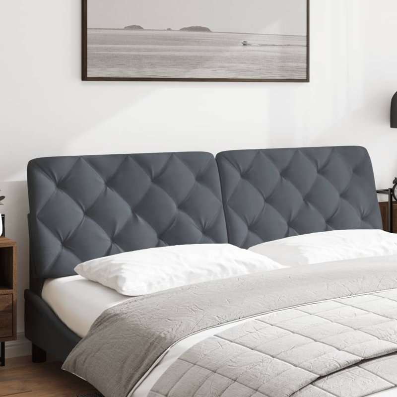 Coussin de tête de lit vidaXL gris foncé 183 cm vidaXL, Gris foncé, Très grand californien
