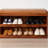 Solid Wood Buffalo Hide Pull Out Shoe Storage Bench-2016009665