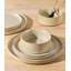 Service de table en porcelaine moucheté 12 pièces pour 4 personnes, assiettes et bols résistants aux égratignures, allant au four / au micro-ondes / au lave-vaisselle-654561786