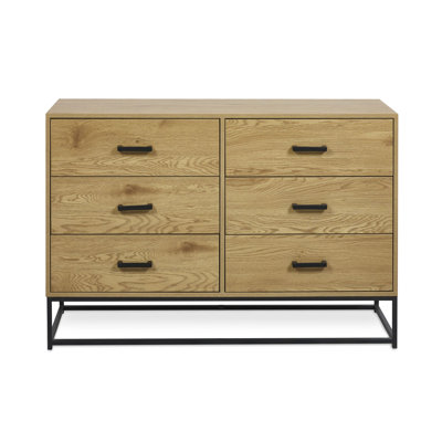 Bobie Light Oak Effect 6 Drawer Chest