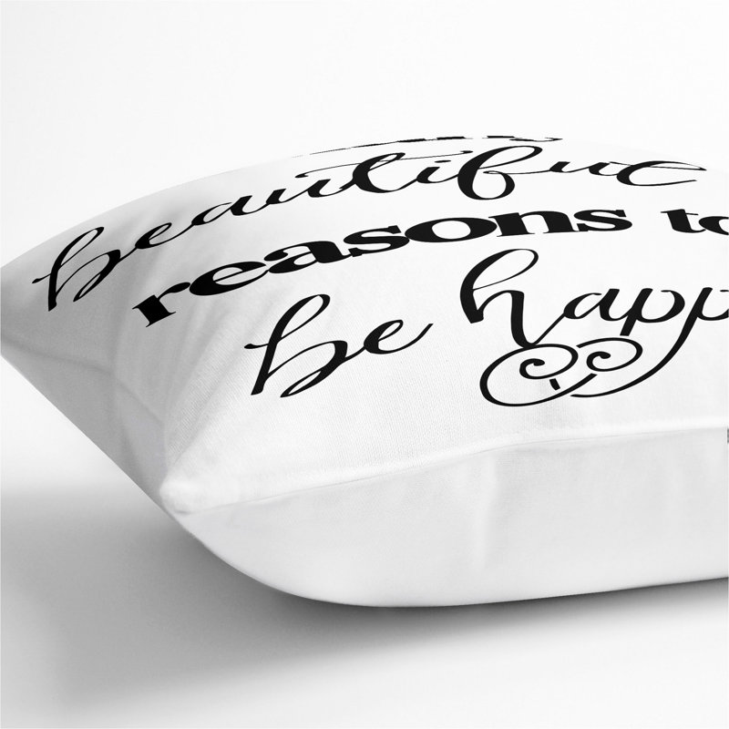 Square Cushion, 40cm H x 40cm W x 15cm D, White