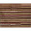Gabbeh Wool Striped Area Rug in Orange/Dark Brown/Green/Beige-124928110