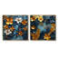 Or et bleu Amazonian Echoes Palms III - Art mural fleurs - ensemble de 2 décorations murales traditionnelles-1891456532-1891456534-1891456535