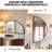 Arched Aluminum Frame Wall Mirror with Tempered Glass for Bathroom, Living Room, Entryway-91113315-91113319