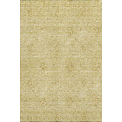 Premium Machine Washable Prisco Gold Rug