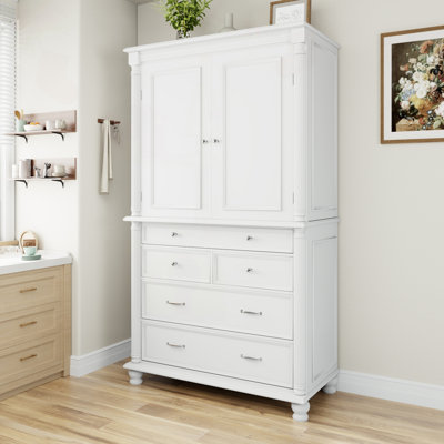 Large 43.3" Kitchen Pantry with 6 Door Shelves and 5 Drawers