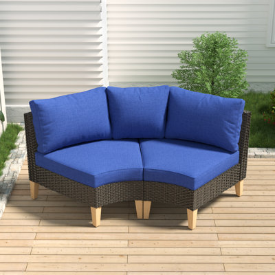 Tuule 72.4'' Wide Curved Patio Sectional with Cushions