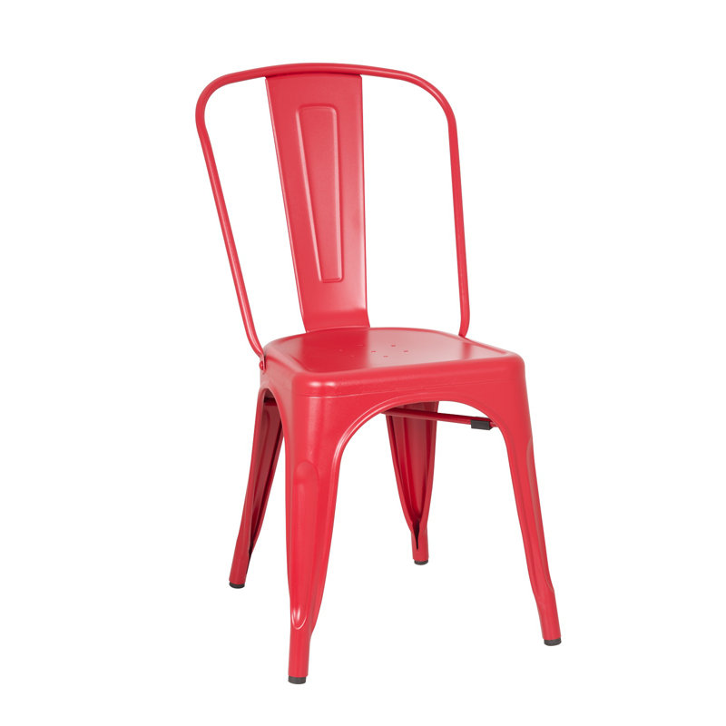 17.71'' H Upholstered Side Chair, Frosted Red