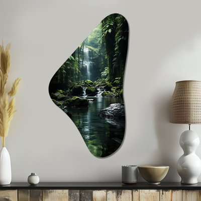Art mural asymétrique en métal Hanf - Waterfall Boomerang