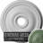 Endurathane Bradford Ceiling Medallion, 18 1/8"OD x 3 3/4"ID x 1 1/8"P (Fits Canopies up to 4 3/8"), Hand-Painted Athenian Green Finish-27781187