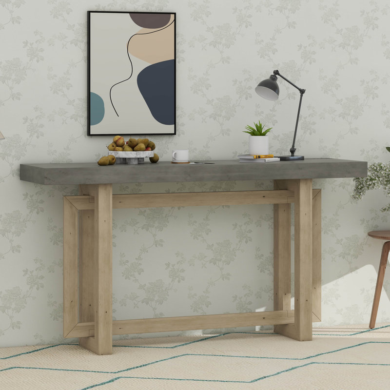 Canapé d'entrée en bois Modern Minimalist Console, Gris, Grey