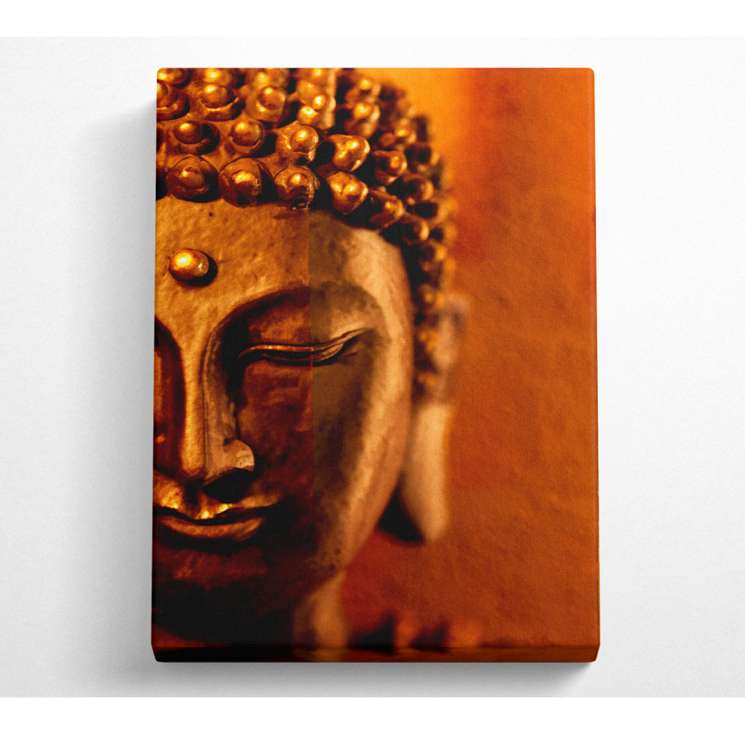 Buddha Face Orange - Druck