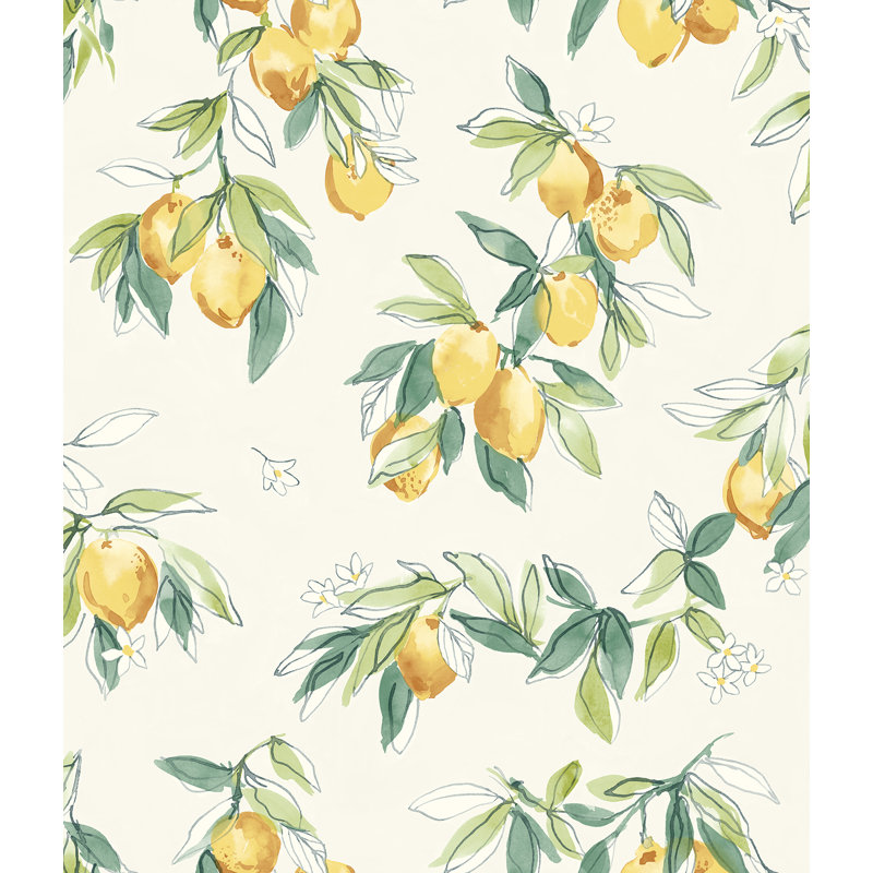 Papier peint citronnade limonade, Jaune