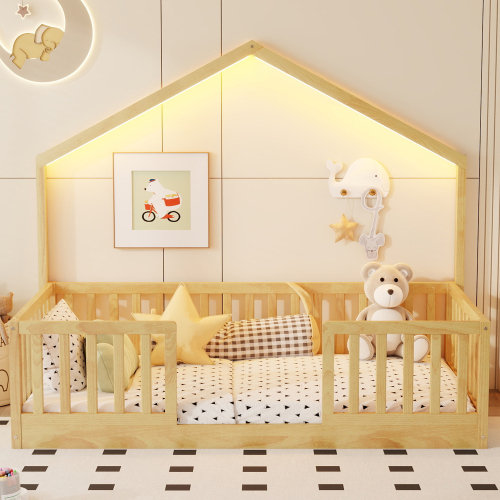 Lit simple simple Montessori, Naturel, Twin
