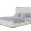 Lit tapissier - Caramel et sable blanc-846192258