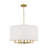 Thomas O'Brien Coughlin 6 Light Dining Room Chandelier With White Linen Shade-907058853