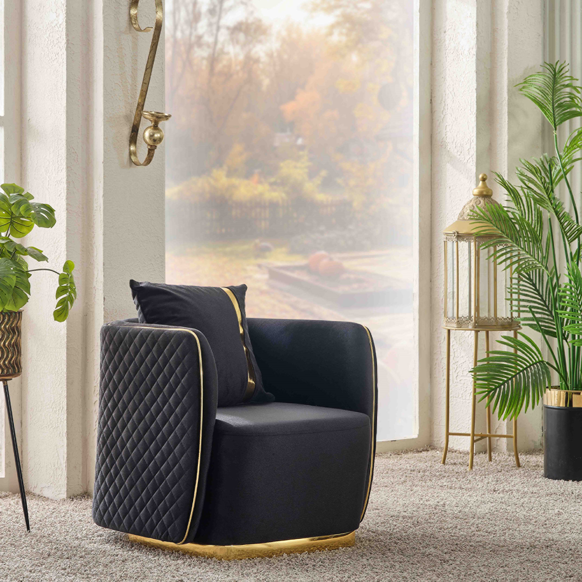 HOT Velvet Accent Small Velvet Bedroom Chair Velvet Accent