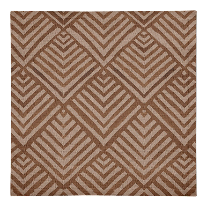 Serviette rectangulaire en coton sergé, Brun
