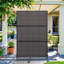 Paravent d'extérieur 72 po x 47 po rectangulaire en métal avec panneau en rotin