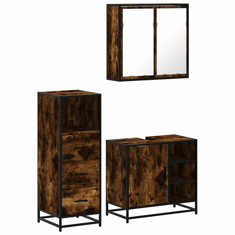 Amirion Bathroom Furniture Suite, Rustric Brown
