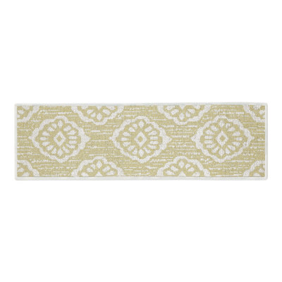Tapis de marche intérieur antidérapant 9 po x 28 po Flower Design
