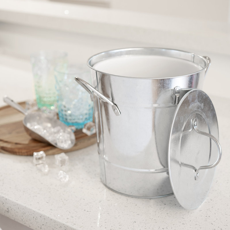 Seau à glace en métal galvanisé