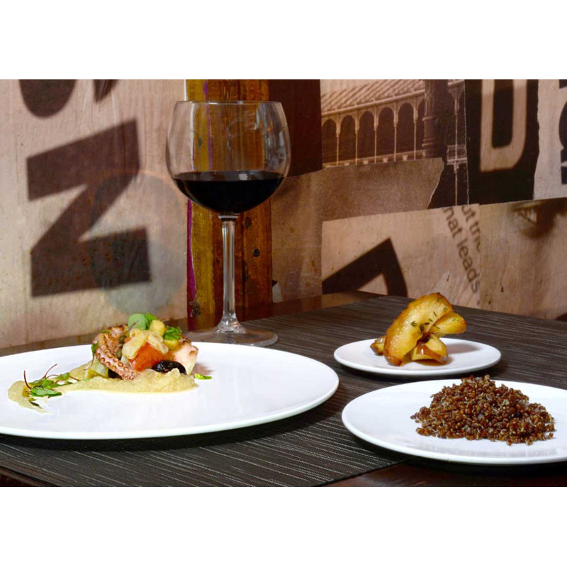 Assiette plate en toile, H 0,5 po x l 11 po x P 11 po