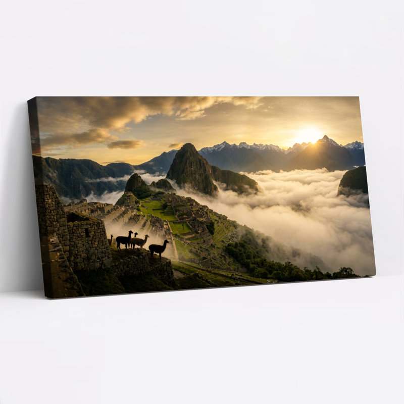 Ensemble de 1 tableau sur toile Machu Picchu, 32“W x 16”H, Toile tendue