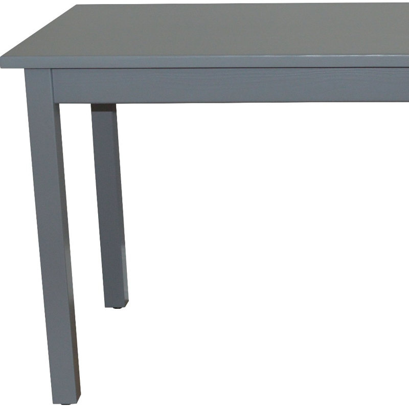  48" Gray Solid Wood Dining Table, 30"H x 48"L x 27"W, Gray
