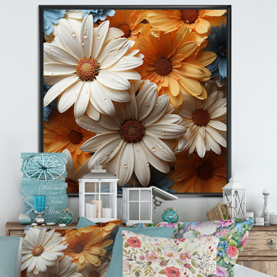 " White Daisy Bloom Elegance III "