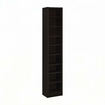 Bibliothèque rectangulaire à 8 tablettes avec 2 tablettes fixes