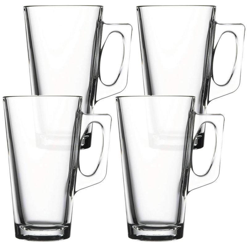 Anquetta Glass Coffee Mug, Set of 4