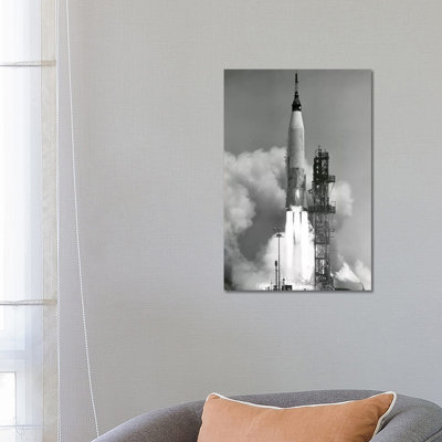 An Atlas V Rocket Lifting Off by Stocktrek Images - Wrapped Canvas Print