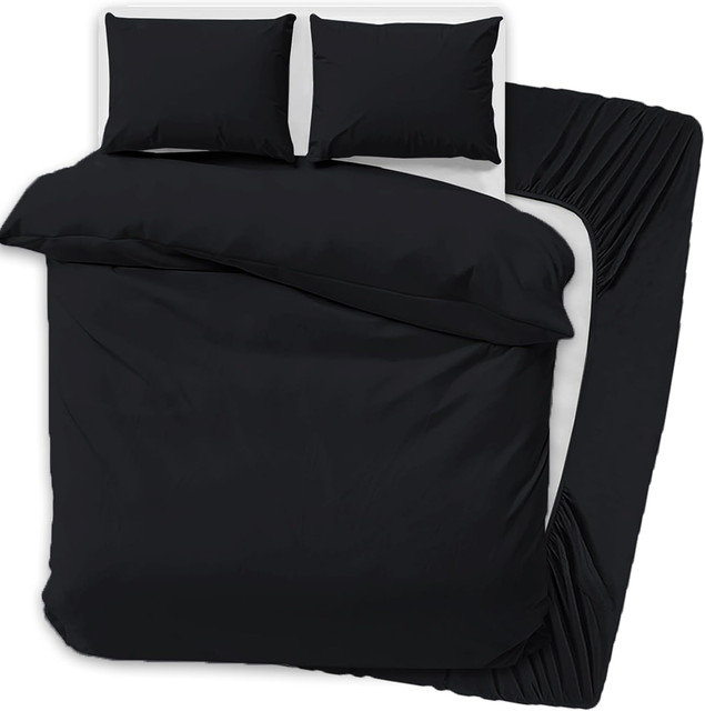Microfiber Solid Colour Duvet Cover Set